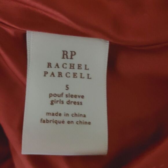 Rachel Parcell Little Girls Red Polka Dot Puff Sleeve Dress Size 5 Back Zip - Picture 9 of 10